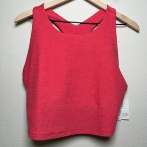 NEW $80 Beyond Yoga Women Refocused Crop Tank Top 1X Pink Racerback Activewear